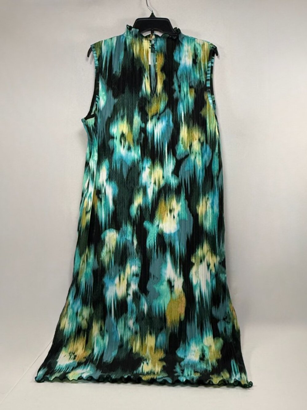 Sleeveless Future Collective Gabriella Karefa-Johnson Teal Plisse Midi Size XL - Picture 3 of 10